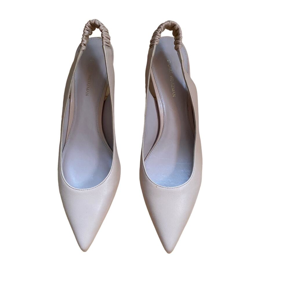 Stuart Weitzman Nude Leather Heels Size 8
